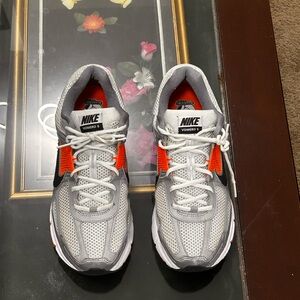 Nike Zoom Vomero 5 Gray and Orange Sneakers